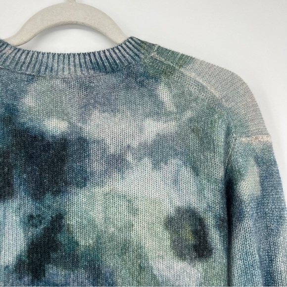 360 Cashmere Jade Watercolor Abstract Roundneck Long Sleeves Sweater - A… - Picture 10 of 14